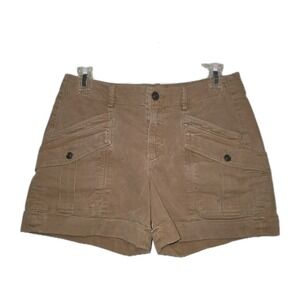 7 For All Mankind Tan Cargo Shorts Womens 27 Made In Italy Designer EUC